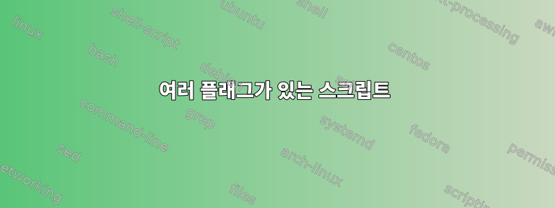 여러 플래그가 있는 스크립트