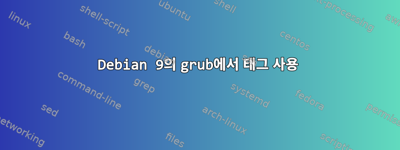 Debian 9의 grub에서 태그 사용