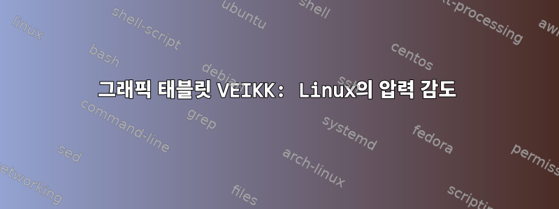 그래픽 태블릿 VEIKK: Linux의 압력 감도