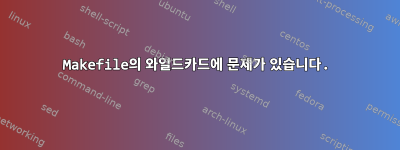 Makefile의 와일드카드에 문제가 있습니다.