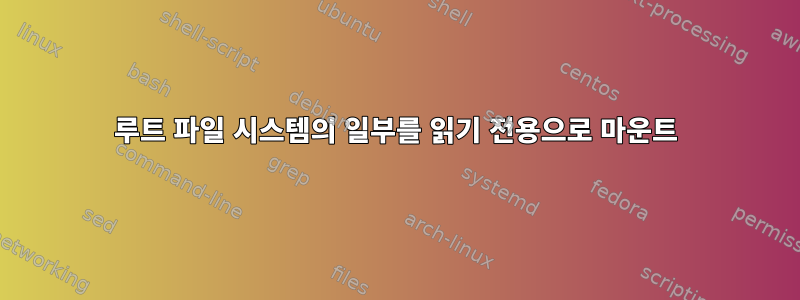 루트 파일 시스템의 일부를 읽기 전용으로 마운트