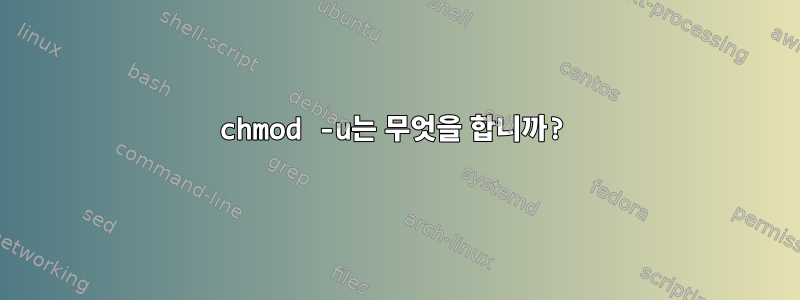 chmod -u는 무엇을 합니까?