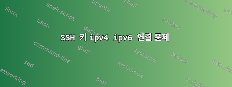 SSH 키 ipv4 ipv6 연결 문제