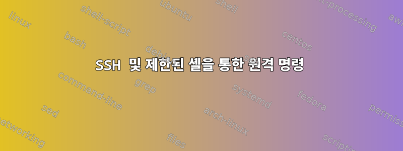 SSH 및 제한된 셸을 통한 원격 명령