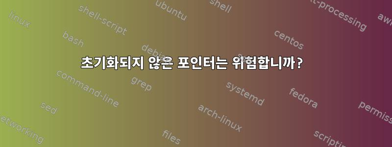 초기화되지 않은 포인터는 위험합니까?