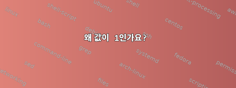 왜 값이 1인가요?