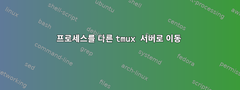 프로세스를 다른 tmux 서버로 이동