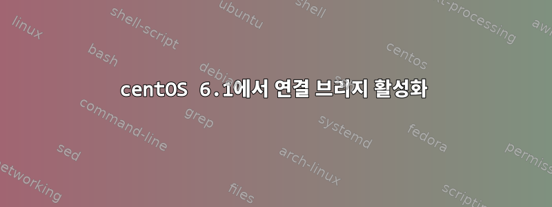 centOS 6.1에서 연결 브리지 활성화