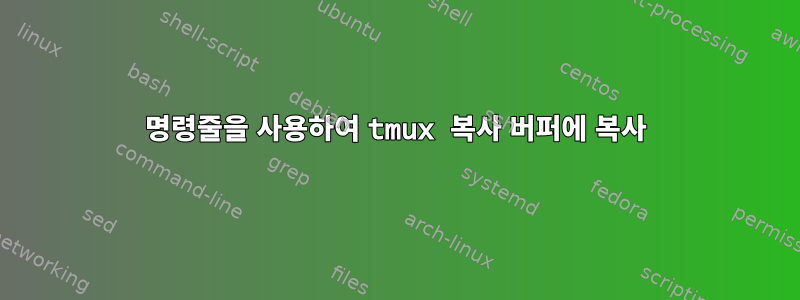 명령줄을 사용하여 tmux 복사 버퍼에 복사