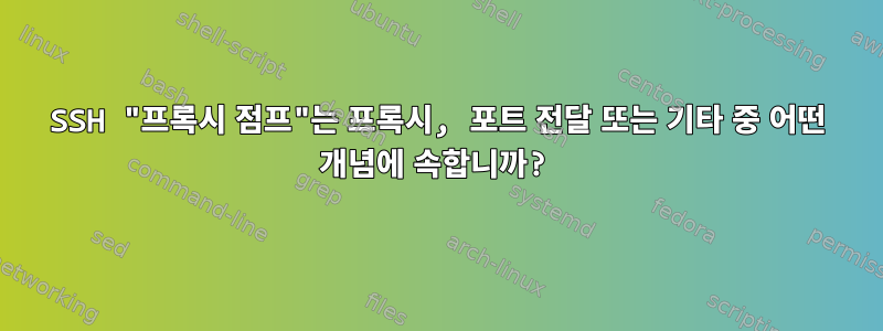 SSH "프록시 점프"는 프록시, 포트 전달 또는 기타 중 어떤 개념에 속합니까?