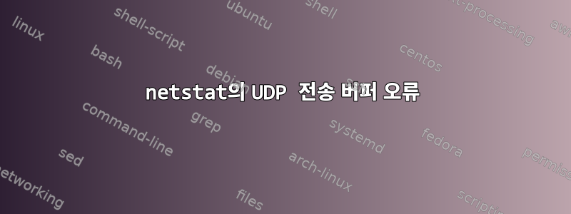 netstat의 UDP 전송 버퍼 오류