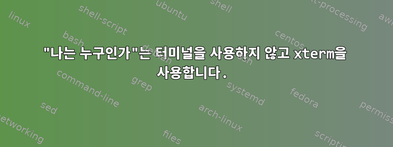 "나는 누구인가"는 터미널을 사용하지 않고 xterm을 사용합니다.