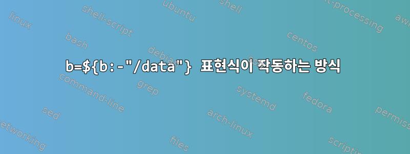 b=${b:-"/data"} 표현식이 작동하는 방식