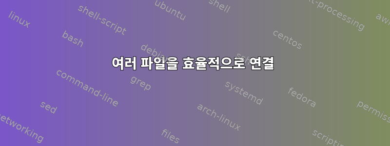 여러 파일을 효율적으로 연결