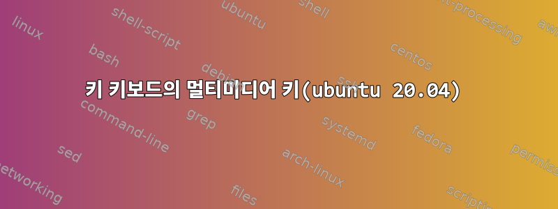 101키 키보드의 멀티미디어 키(ubuntu 20.04)