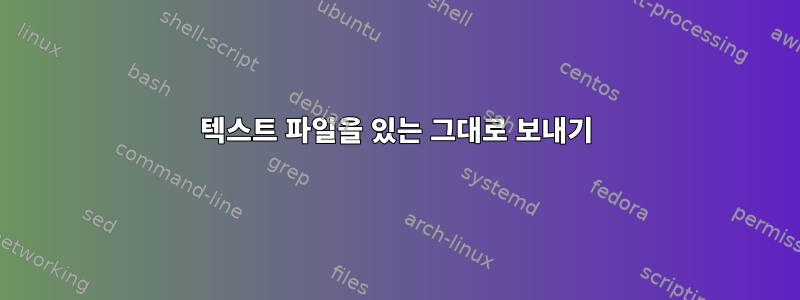 텍스트 파일을 있는 그대로 보내기