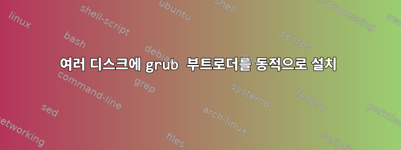 여러 디스크에 grub 부트로더를 동적으로 설치