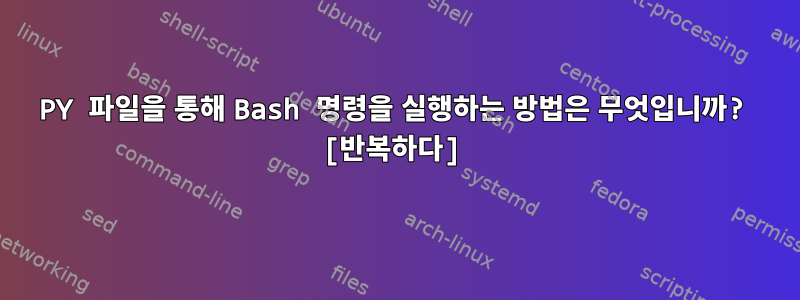 PY 파일을 통해 Bash 명령을 실행하는 방법은 무엇입니까? [반복하다]