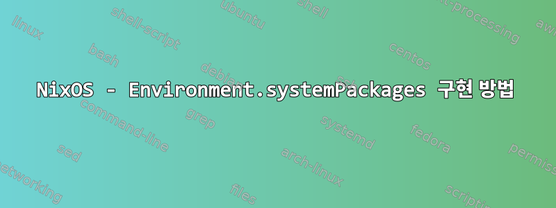 NixOS - Environment.systemPackages 구현 방법