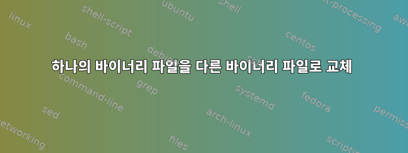 하나의 바이너리 파일을 다른 바이너리 파일로 교체