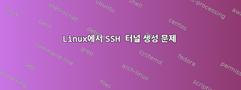 Linux에서 SSH 터널 생성 문제