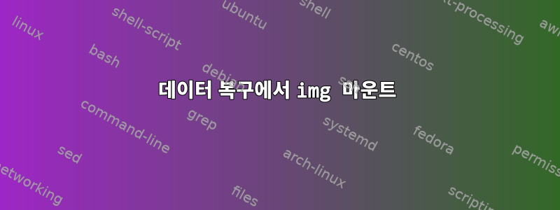 데이터 복구에서 img 마운트