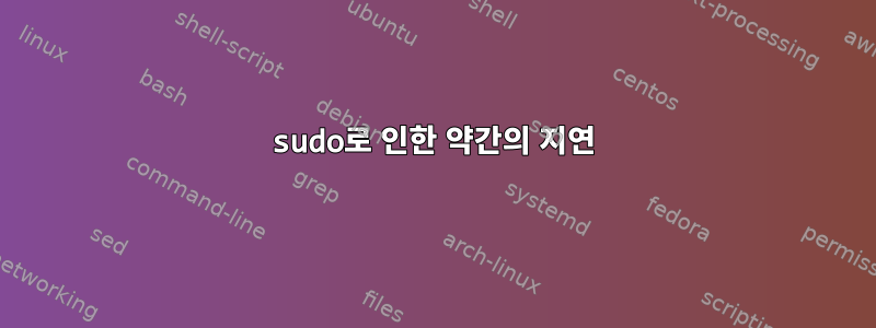 sudo로 인한 약간의 지연