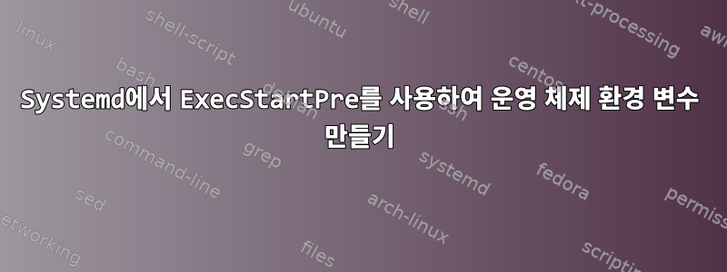 Systemd에서 ExecStartPre를 사용하여 운영 체제 환경 변수 만들기