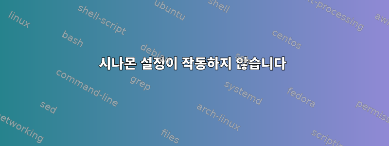 시나몬 설정이 작동하지 않습니다