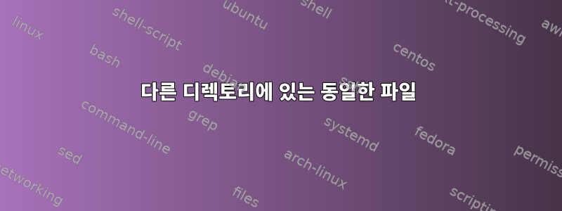 다른 디렉토리에 있는 동일한 파일