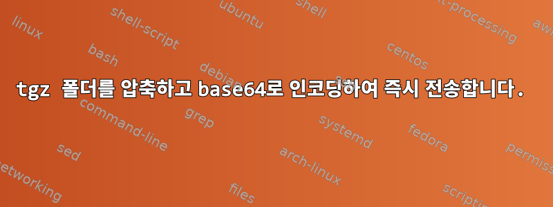 tgz 폴더를 압축하고 base64로 인코딩하여 즉시 전송합니다.