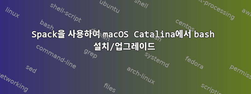 Spack을 사용하여 macOS Catalina에서 bash 설치/업그레이드