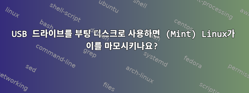 USB 드라이브를 부팅 디스크로 사용하면 (Mint) Linux가 이를 마모시키나요?