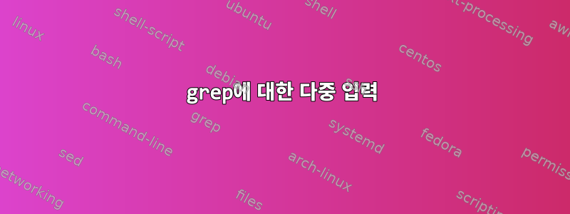 grep에 대한 다중 입력