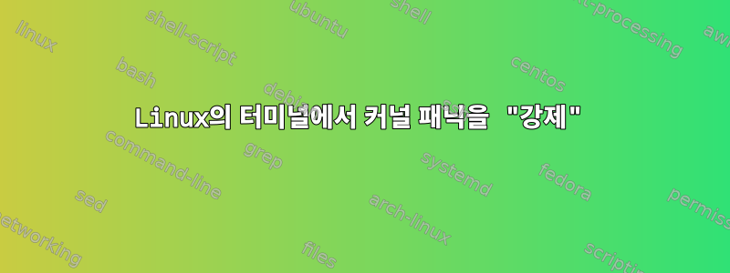 Linux의 터미널에서 커널 패닉을 "강제"