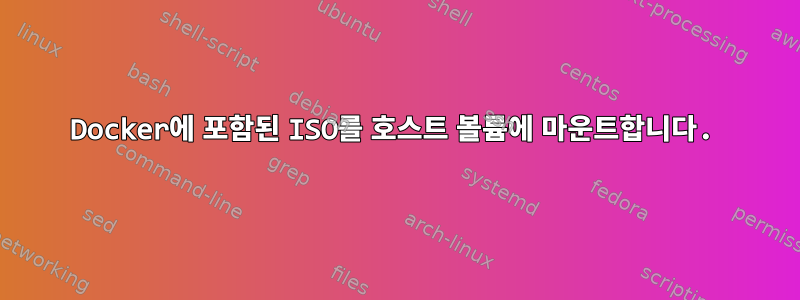 Docker에 포함된 ISO를 호스트 볼륨에 마운트합니다.