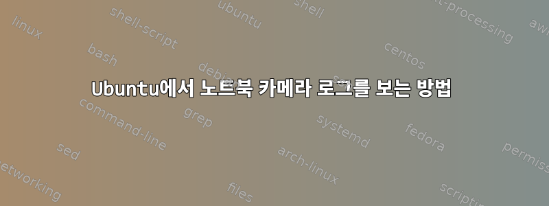 Ubuntu에서 노트북 카메라 로그를 보는 방법