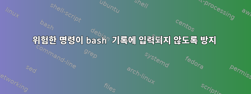 위험한 명령이 bash 기록에 입력되지 않도록 방지