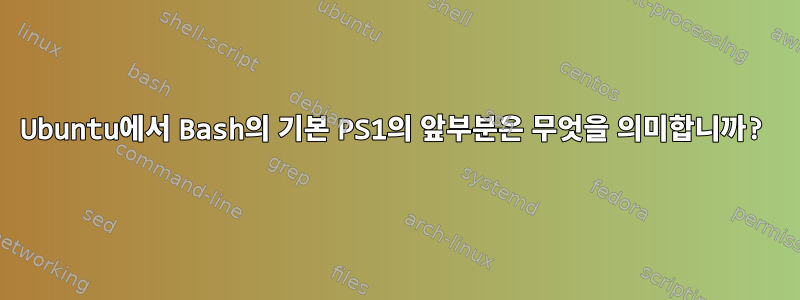 Ubuntu에서 Bash의 기본 PS1의 앞부분은 무엇을 의미합니까?