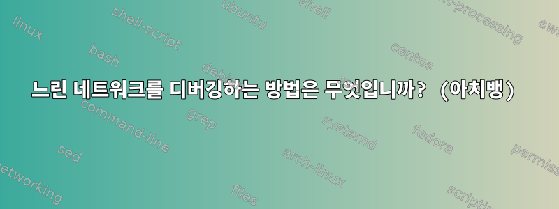 느린 네트워크를 디버깅하는 방법은 무엇입니까? (아치뱅)