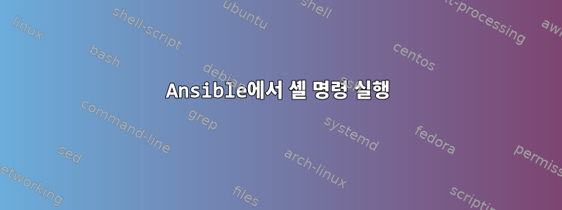 Ansible에서 셸 명령 실행