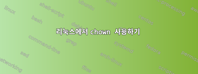 리눅스에서 chown 사용하기