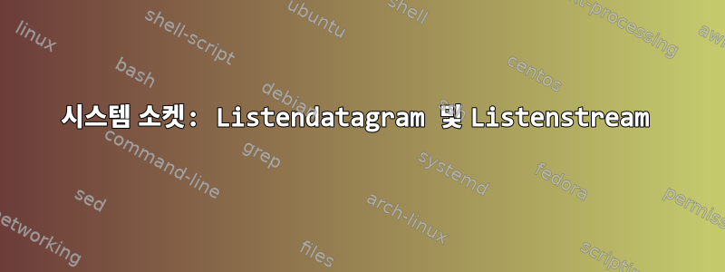 시스템 소켓: Listendatagram 및 Listenstream