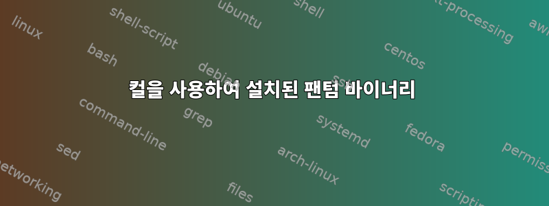 컬을 사용하여 설치된 팬텀 바이너리