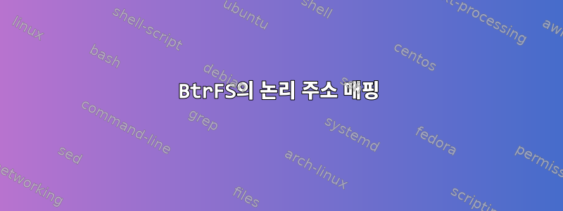 BtrFS의 논리 주소 매핑