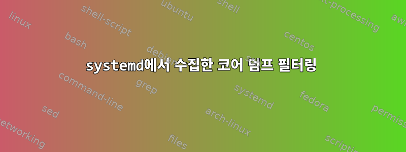 systemd에서 수집한 코어 덤프 필터링