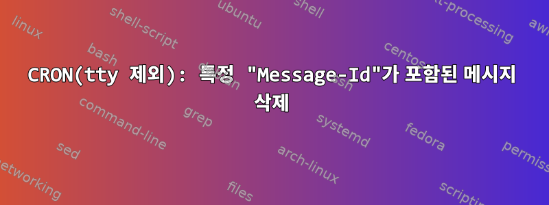 CRON(tty 제외): 특정 "Message-Id"가 포함된 메시지 삭제