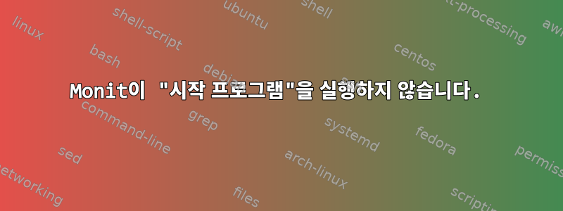 Monit이 "시작 프로그램"을 실행하지 않습니다.