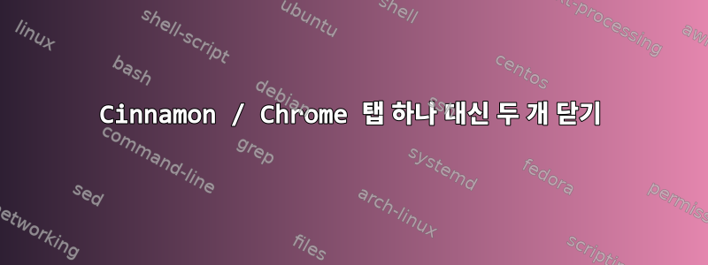 Cinnamon / Chrome 탭 하나 대신 두 개 닫기