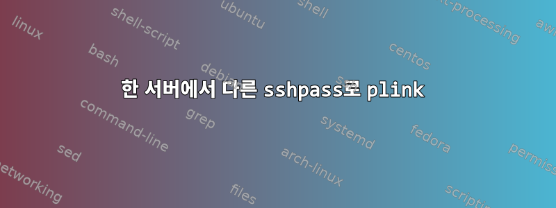 한 서버에서 다른 sshpass로 plink